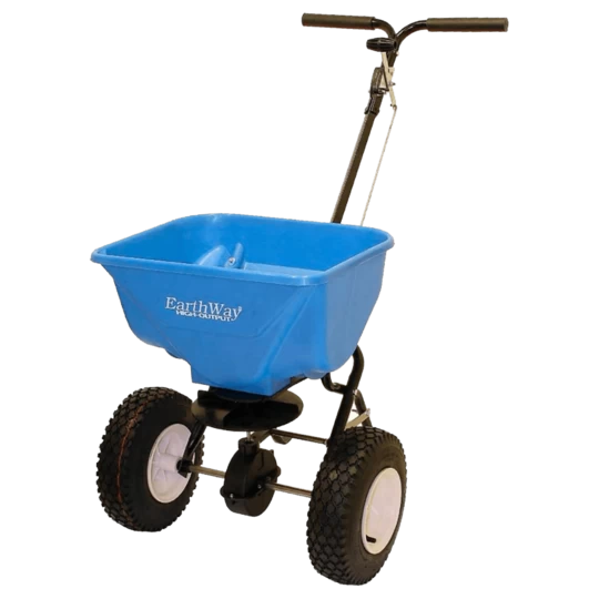 Earthway 2130 Zout- Meststofstrooier Duwmodel 30 Liter - Blauw 3 Earthway 2130 Zout- Meststofstrooier Duwmodel 30 Liter - Blauw